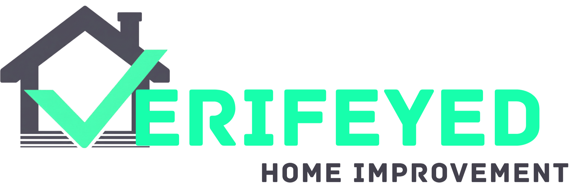 House silhouette with a green checkmark, text "Verified Roofing & Siding".